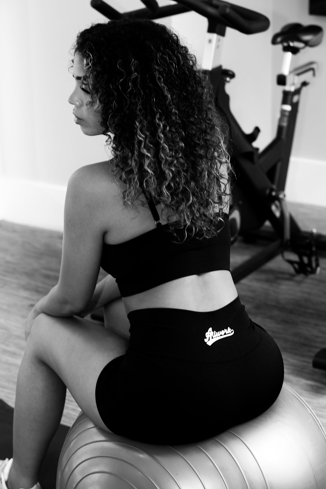 AllWork Sports Bra & Biker Short Set