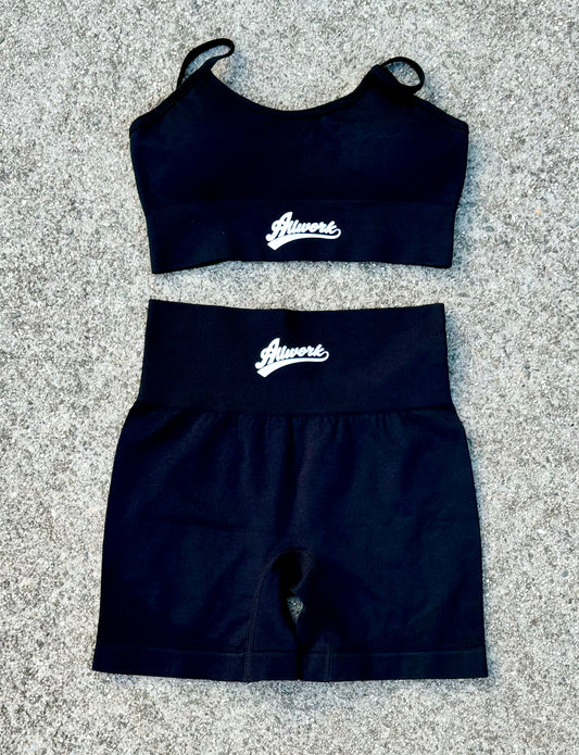 AllWork Sports Bra & Biker Short Set