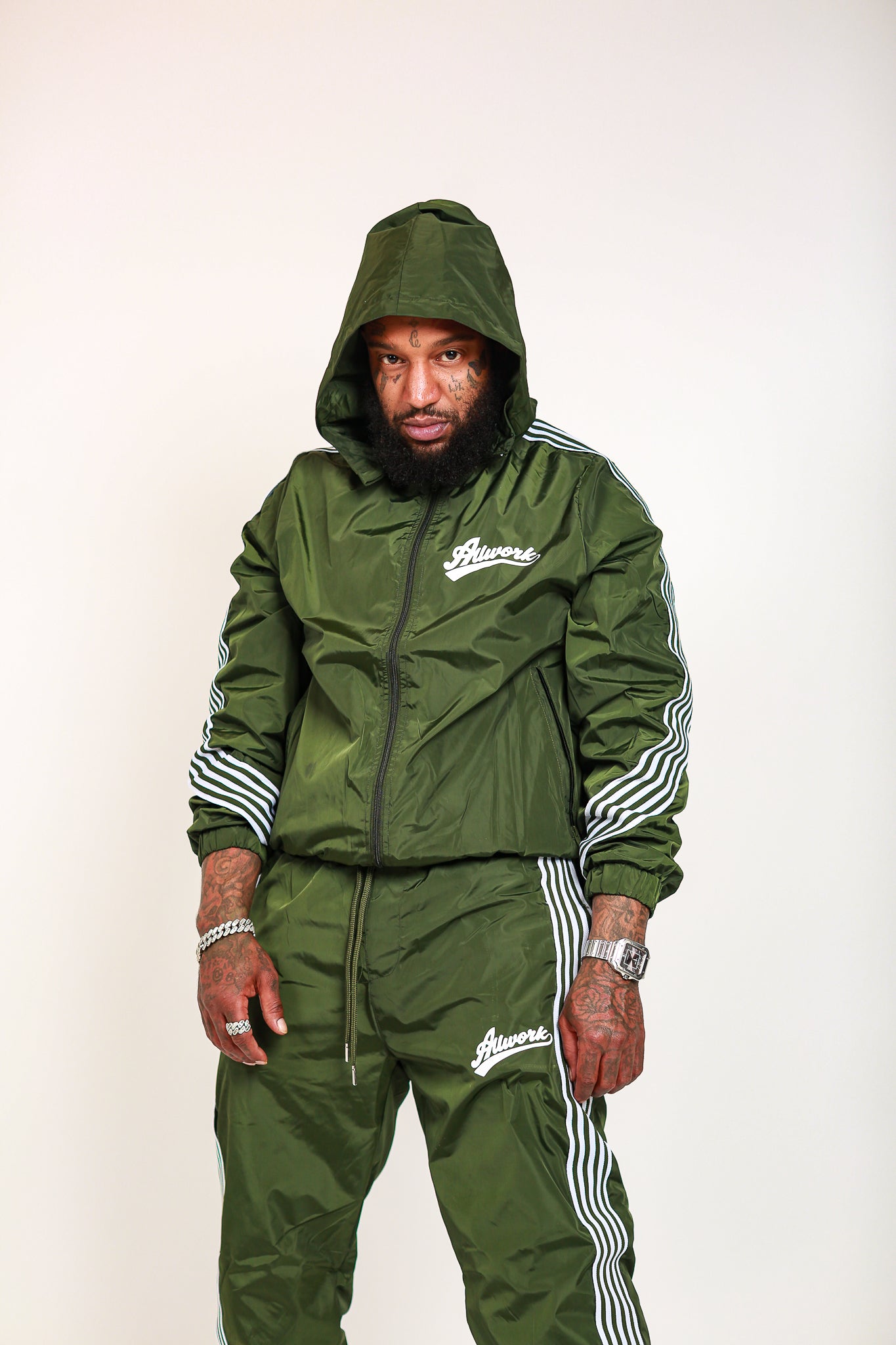 Forest Green AllWork Racer Track Suit