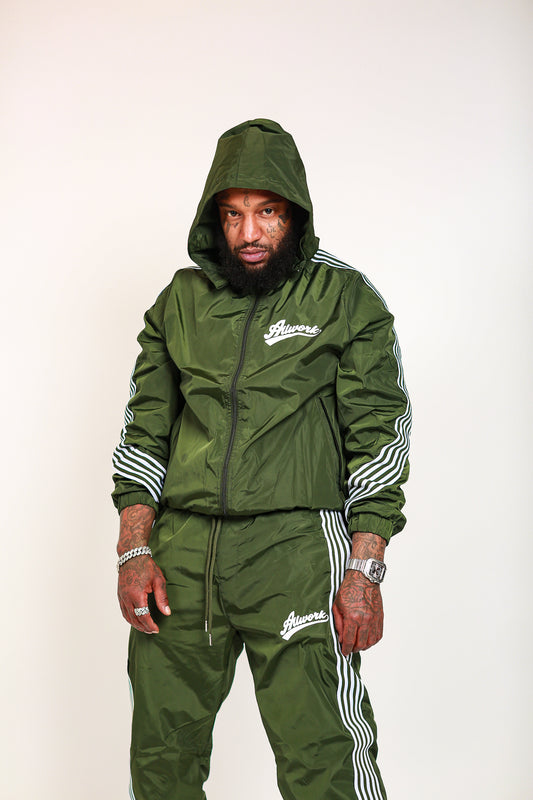 Forest Green AllWork Racer Track Suit